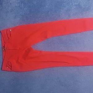 Red stretch straight leg jeans!